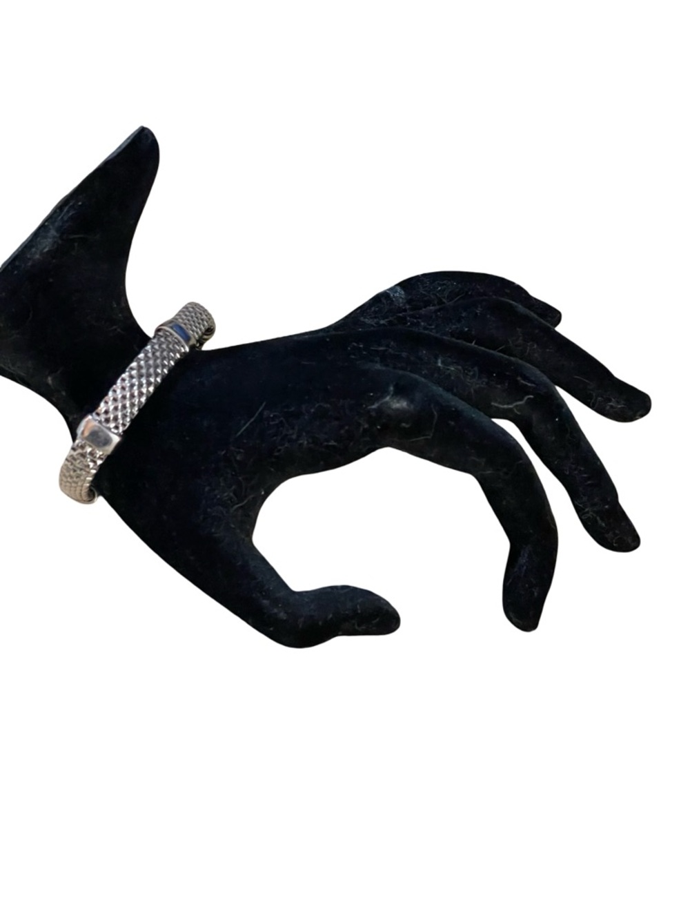 Dyadema Italy Sterling Silver stretch bracelet five station chain mesh 6.25 inch - Picture 4 of 15